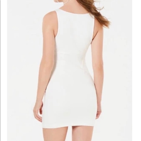 NWOT Guess off white mini dress - rhinestone zipper M - Picture 2 of 13